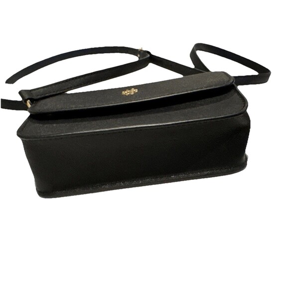 Tory Burch Emerson Saffiano Mini Crossbody Purse Belt Bag Clutch Black Logo - Picture 8 of 11